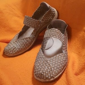 Women's Sammi Woven Mary Jane Shoe Pewter Bronze